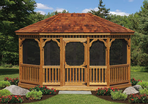 Oval Wood Gazebo