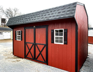 10X16 Dutch Colonial Silver Line Shed
