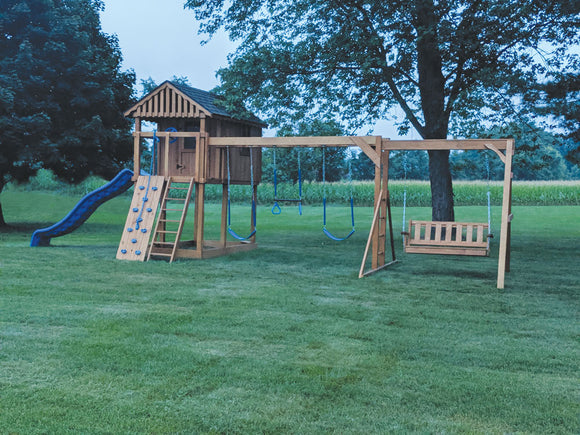 881-B Wooden Swing Set